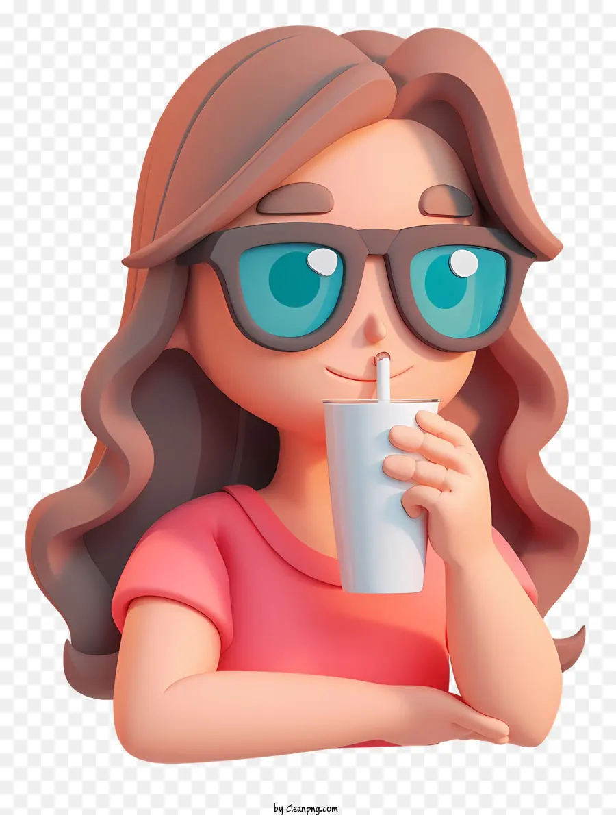 Eau Potable，Fille Avec Un Verre PNG