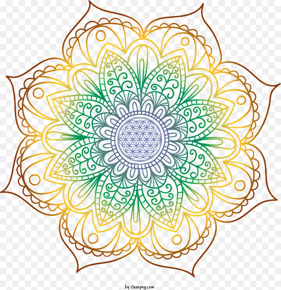 Fleur，Mandalas PNG