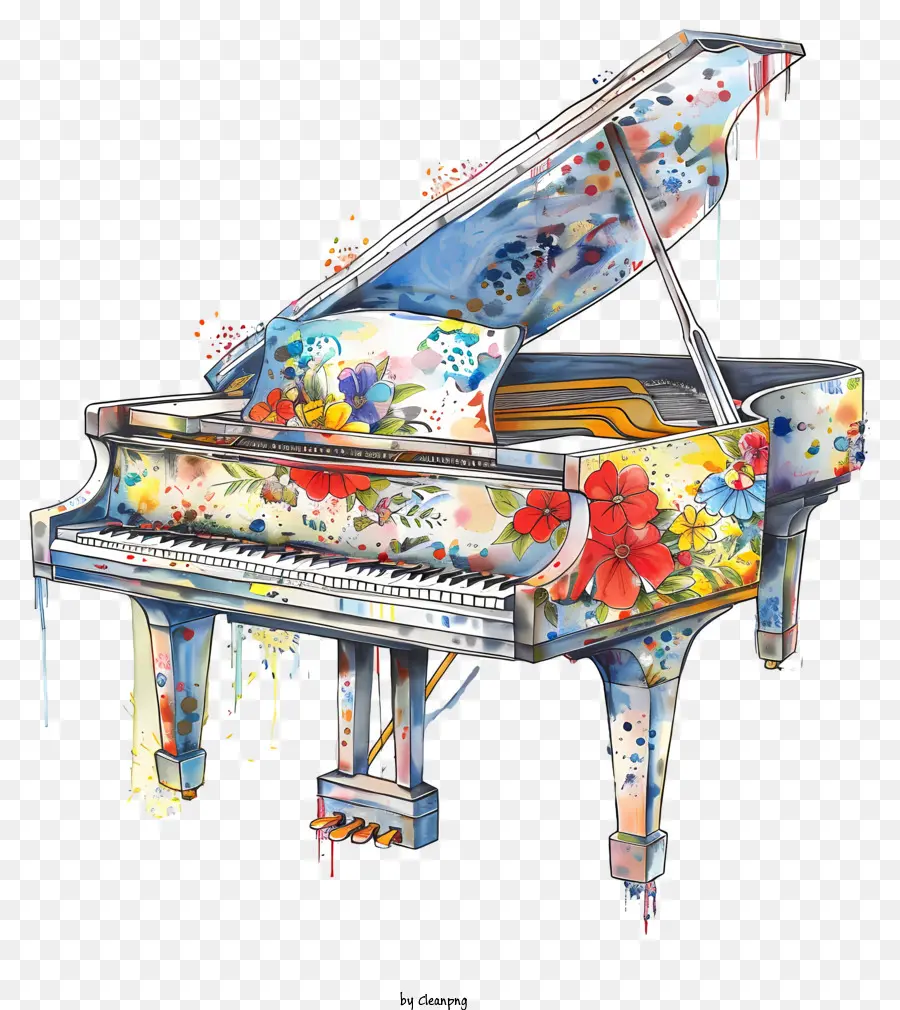 Piano，Piano Coloré PNG