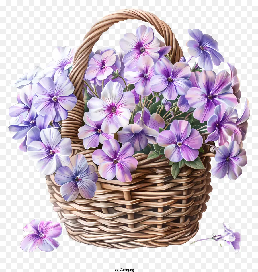 Phlox Rampant，Panier De Fleurs PNG