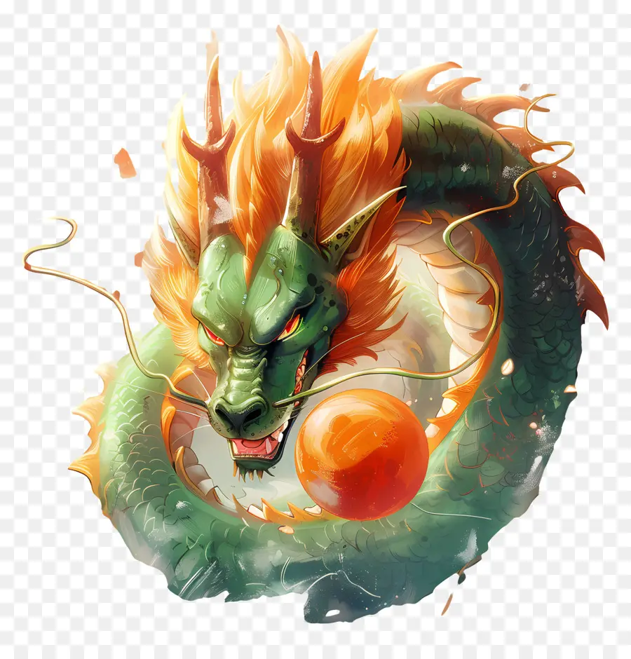 Boule De Dragon，Dragon Vert PNG