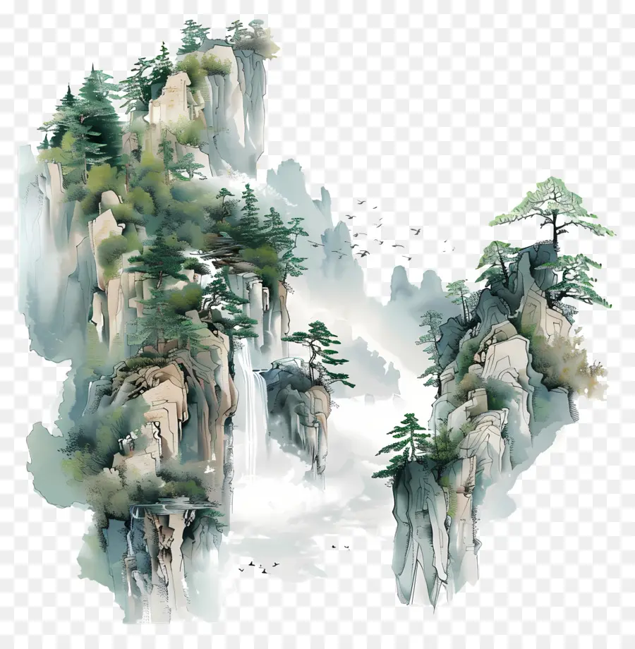 Chine，Montagne PNG