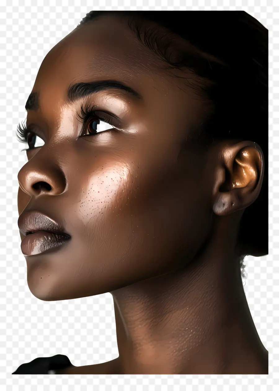 Visage De Femme Noire，Profil De Femme PNG