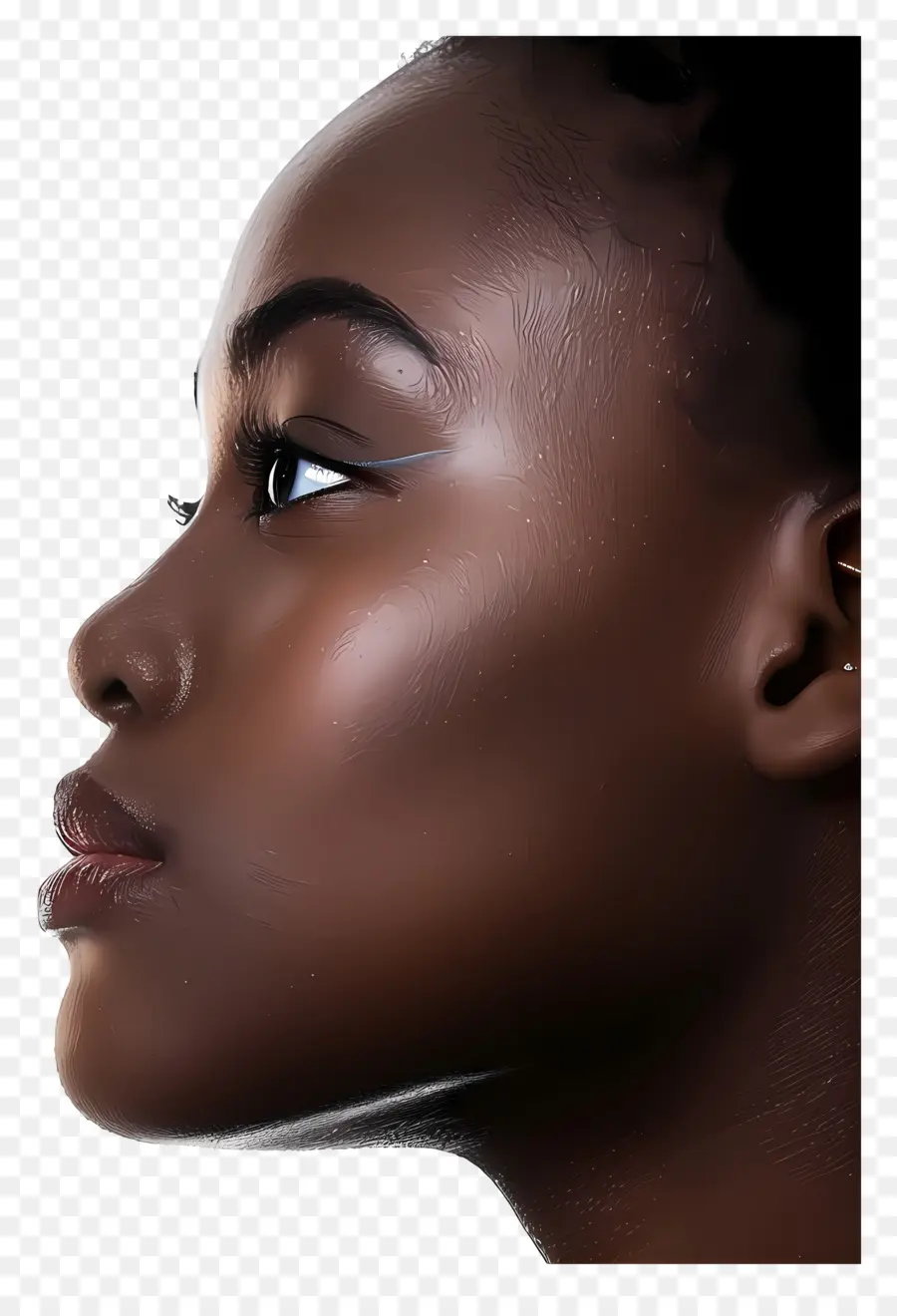 Visage De Femme Noire，Profil De Femme PNG