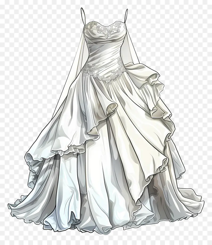 Robe De Soirée De Mariage，Robe Blanche PNG