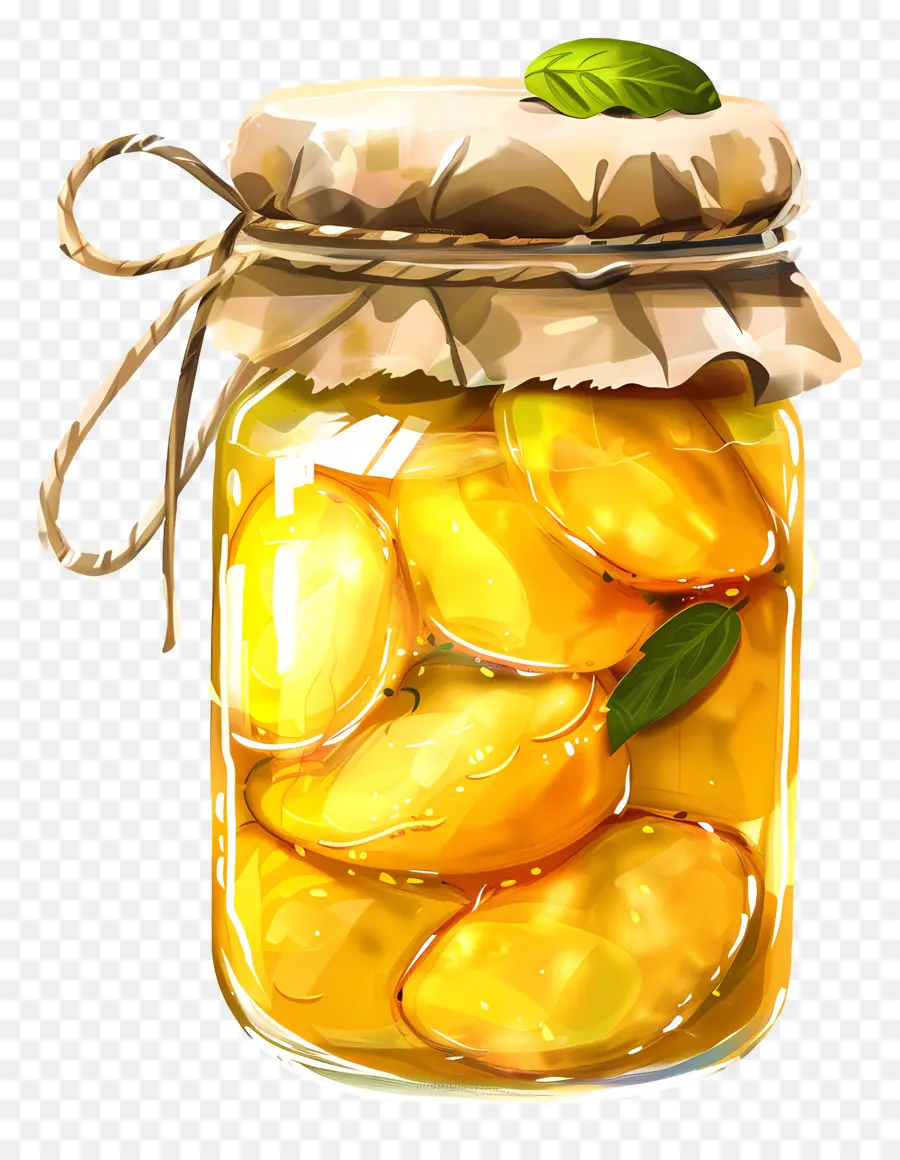 Pot De Cornichon à La Mangue，Pot De Pêches PNG