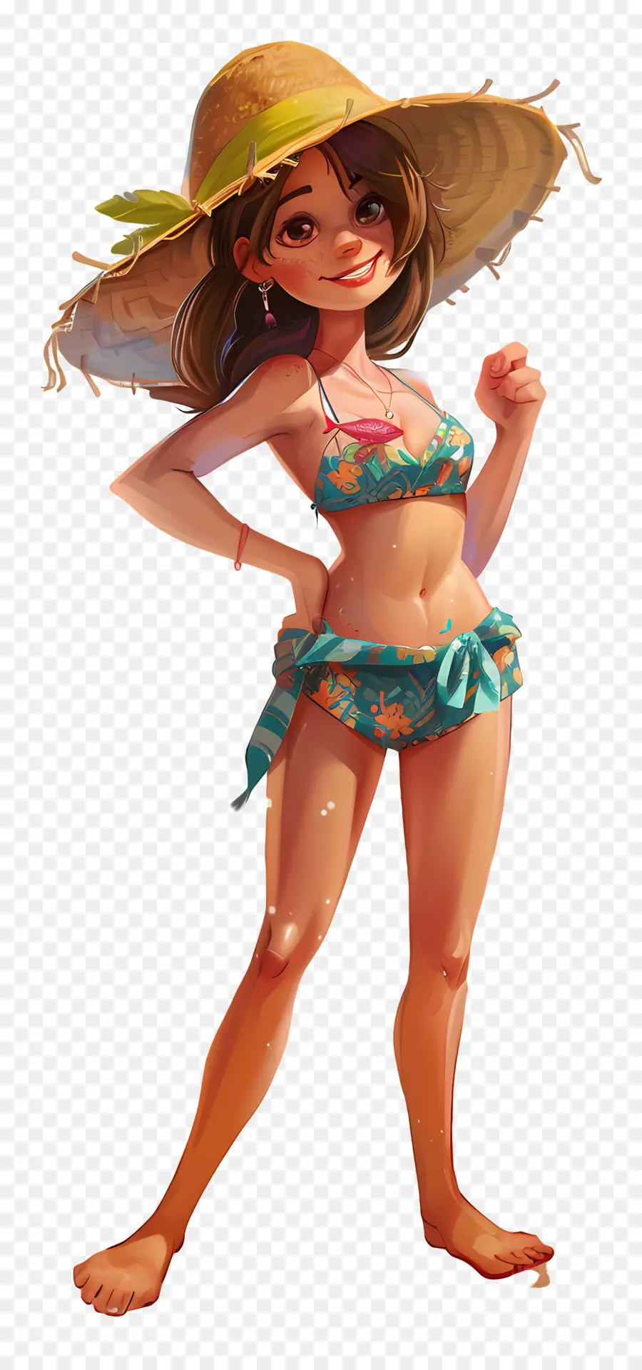 été，Fille En Bikini PNG