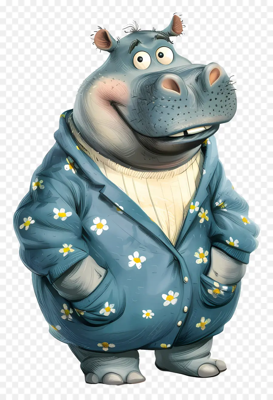 Hippopotame，Hippopotame En Veste PNG