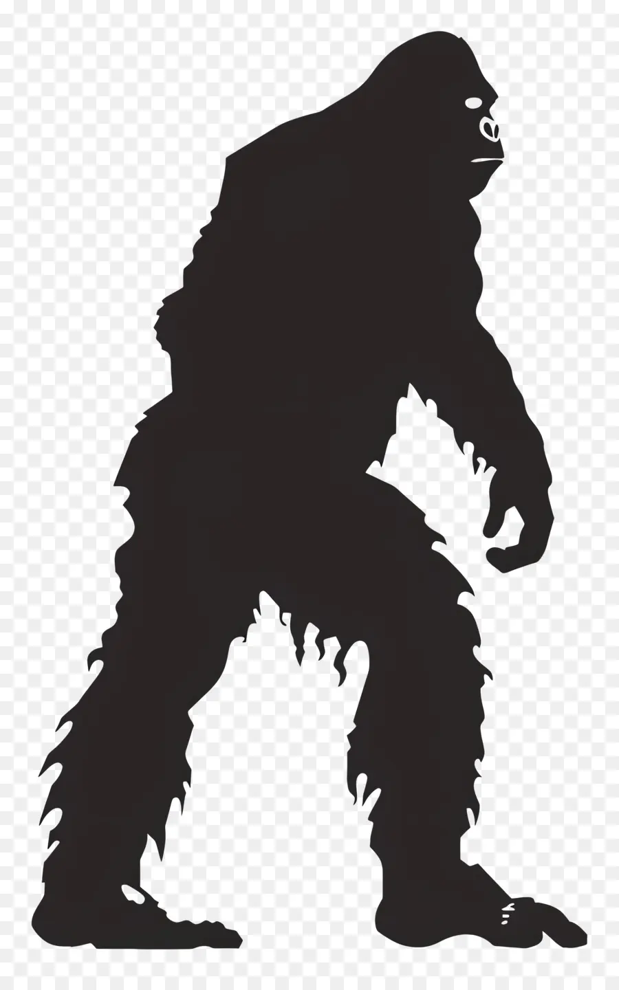 Silhouette De Bigfoot，Silhouette De Loup Garou PNG