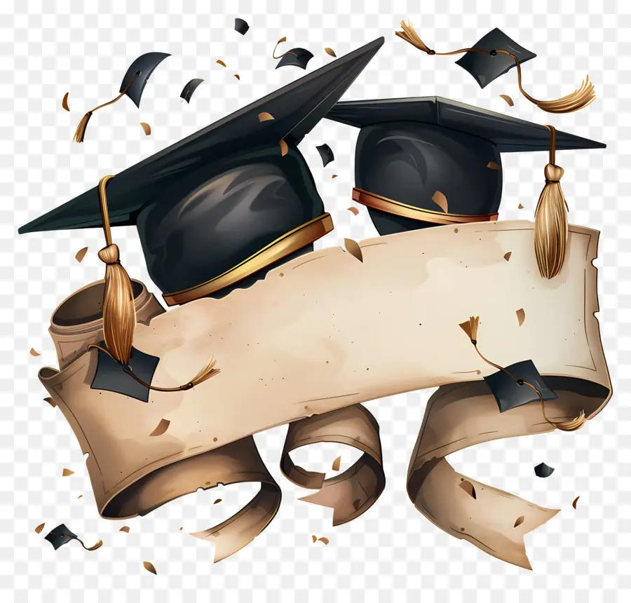 Contexte De L'obtention Du Diplôme，Casquettes De Graduation PNG