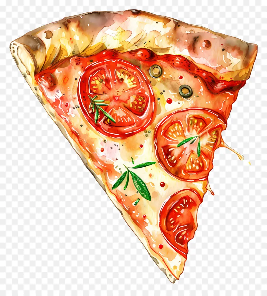 Tranche De Pizza，Tomate PNG