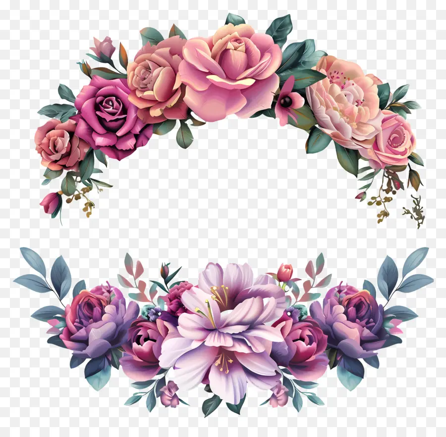 Couronnes De Fleurs，Couronne Florale PNG