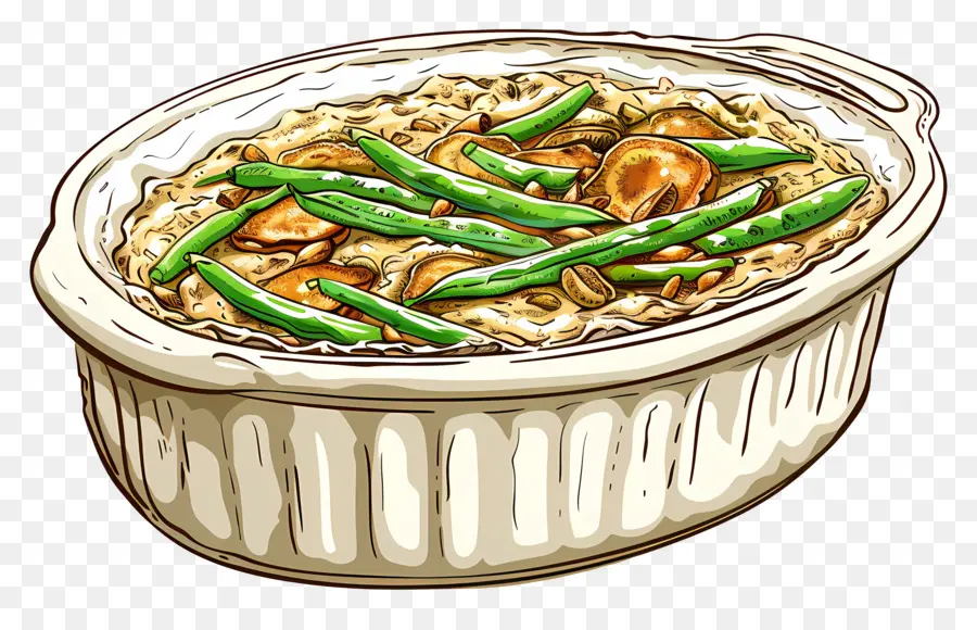 Casserole De Haricots Verts，Plat PNG