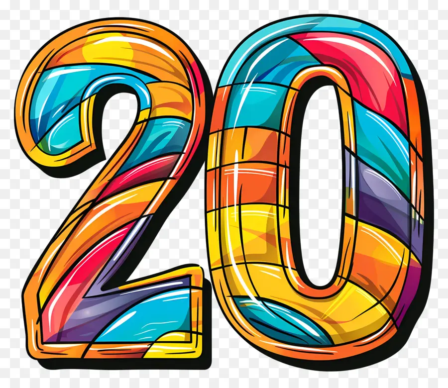 Numéro 20，Coloré PNG