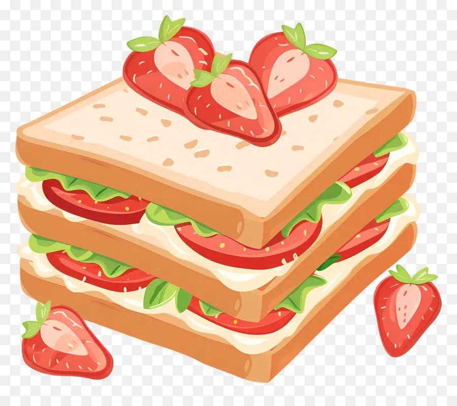 Sandwich Aux Fraises，Fruit PNG