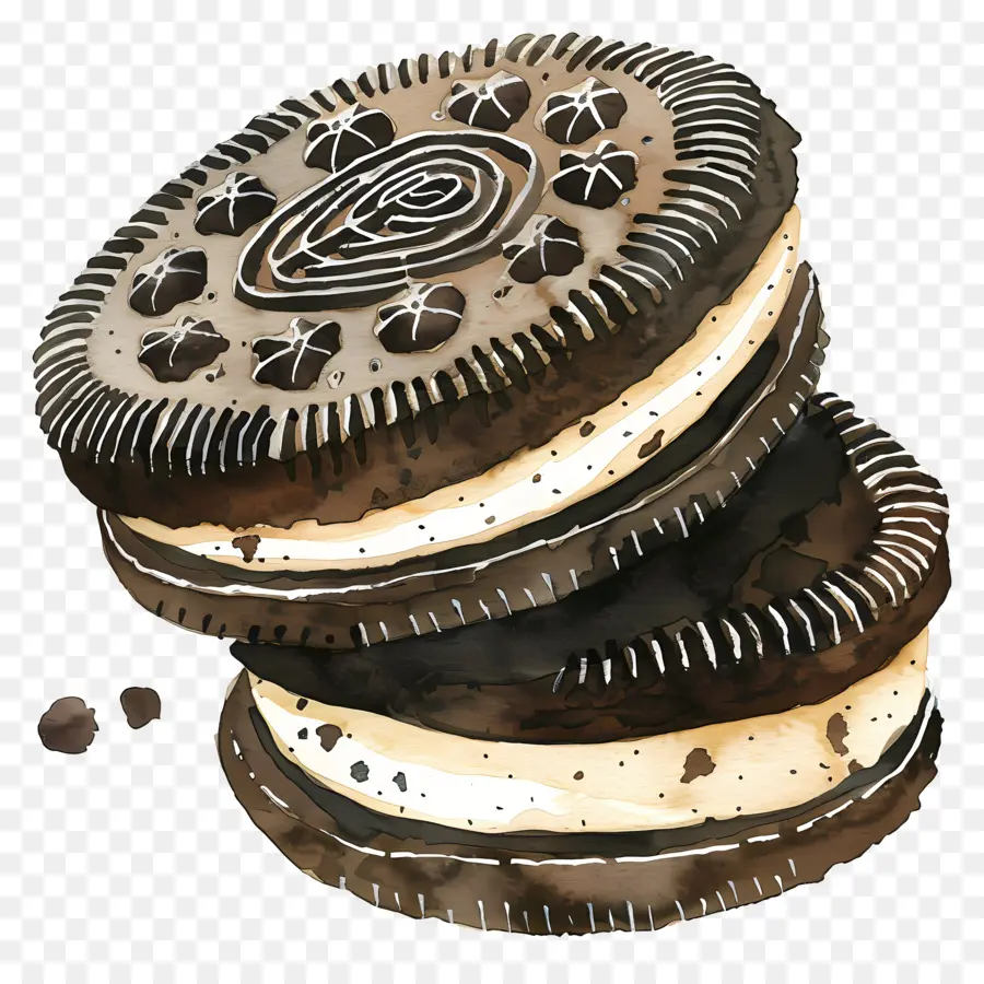 Oréo，Cookies PNG