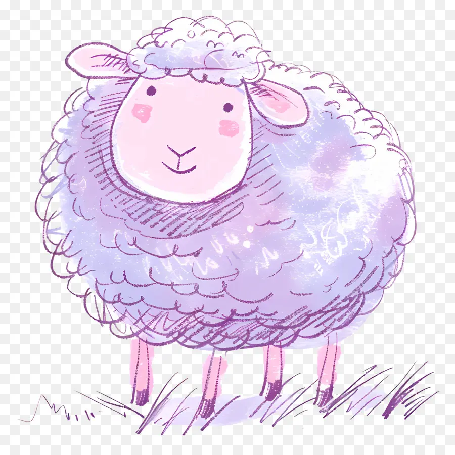 Les Moutons，Rose Chalk PNG