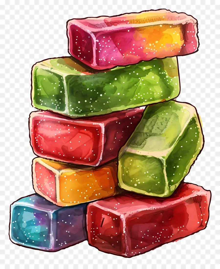 Bonbons Gommeux，Bonbons Colorés PNG