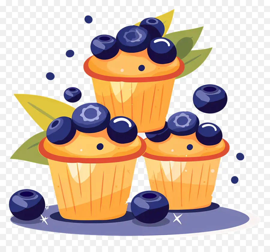 Muffins，Muffins Aux Bleuets PNG