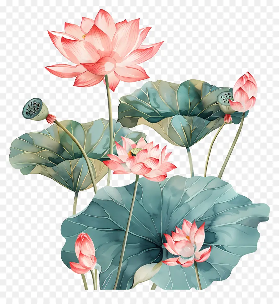 Fleurs De Lotus，Fleur De Lotus PNG