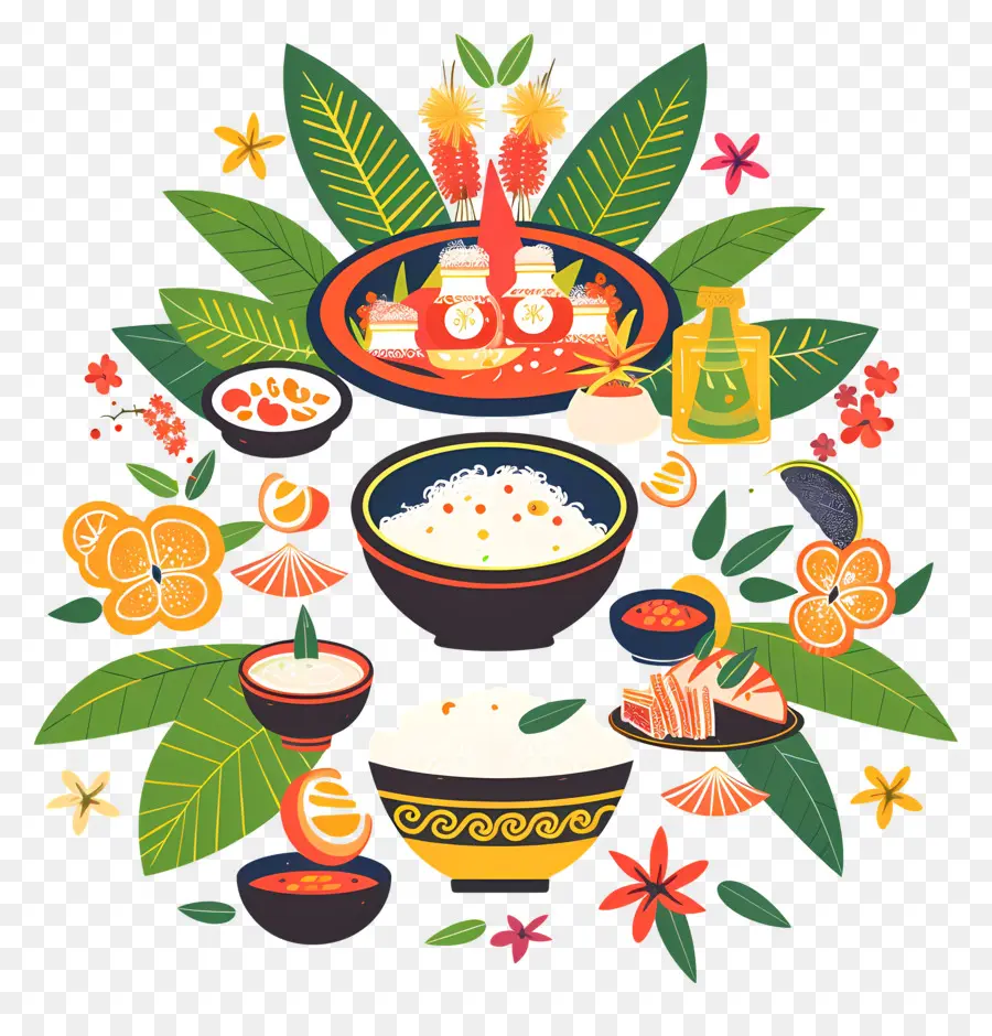 Fête D'onam，Plats Assortis PNG