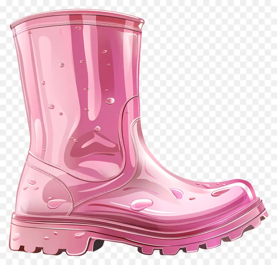 Botte En Caoutchouc Rose，Bottes Roses Et Bleues PNG