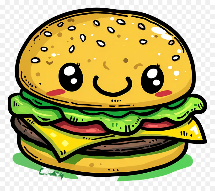 Hamburger De Dessin Animé，Hamburger Mignon PNG