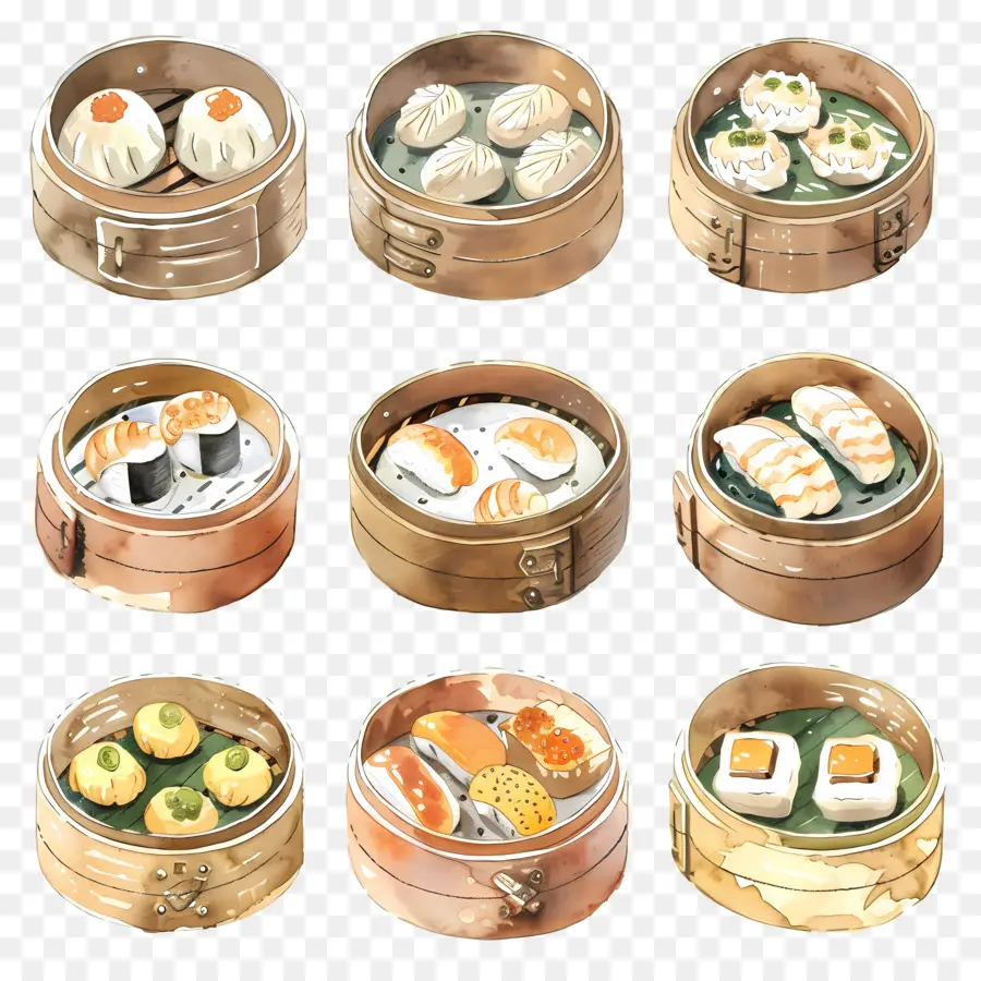 Dim Sum，À La Vapeur PNG