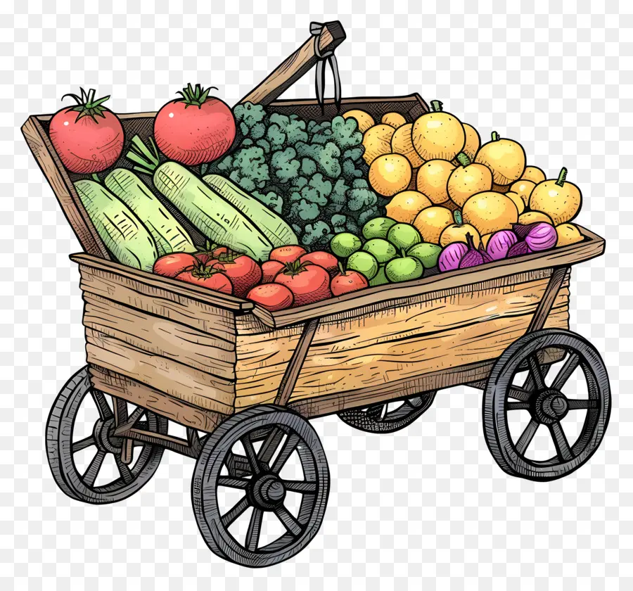 Chariot à Légumes，Roues PNG