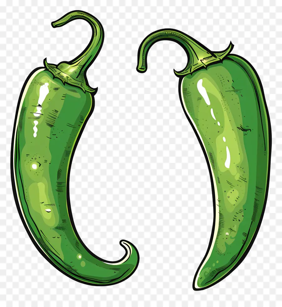 Piment Vert，Poivrons Verts PNG