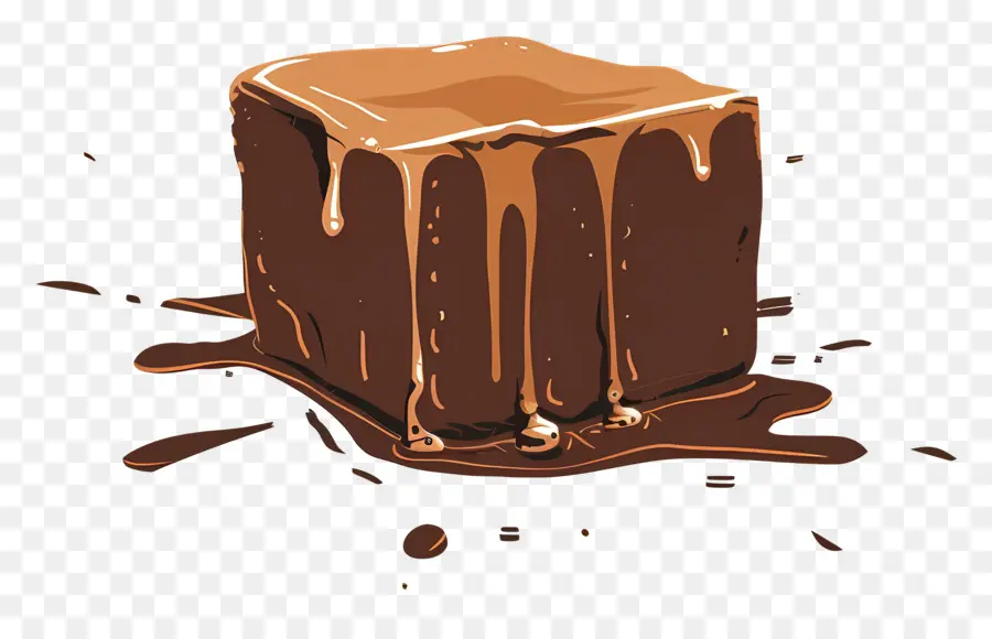 Brownie Au Chocolat，Chocolat PNG