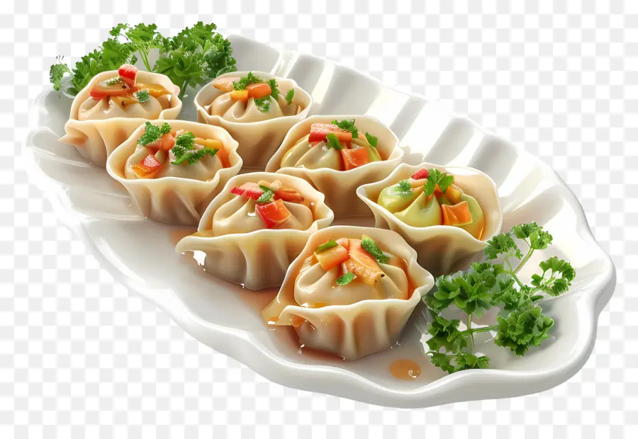 Raviolis Végétariens，Boulettes PNG