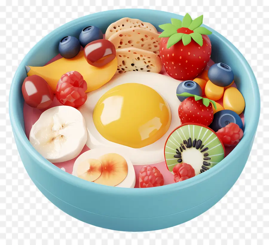 Bol De Petit Déjeuner，Bol De Fruits PNG