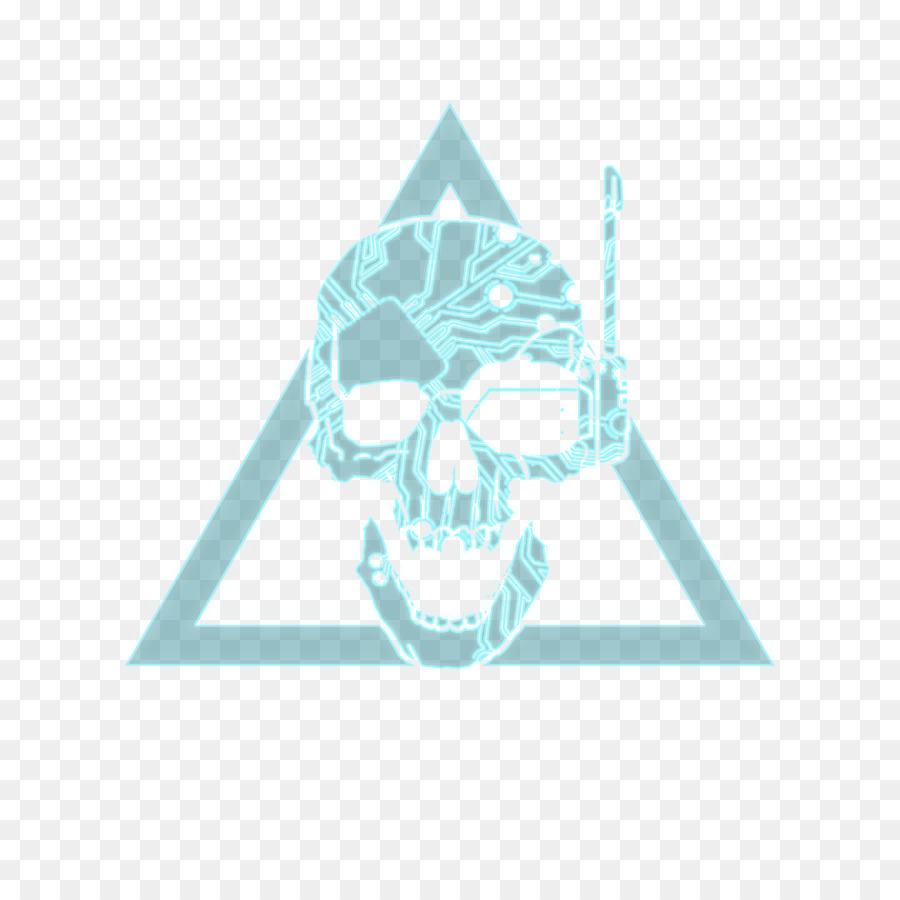 бирюзовый，Skull PNG