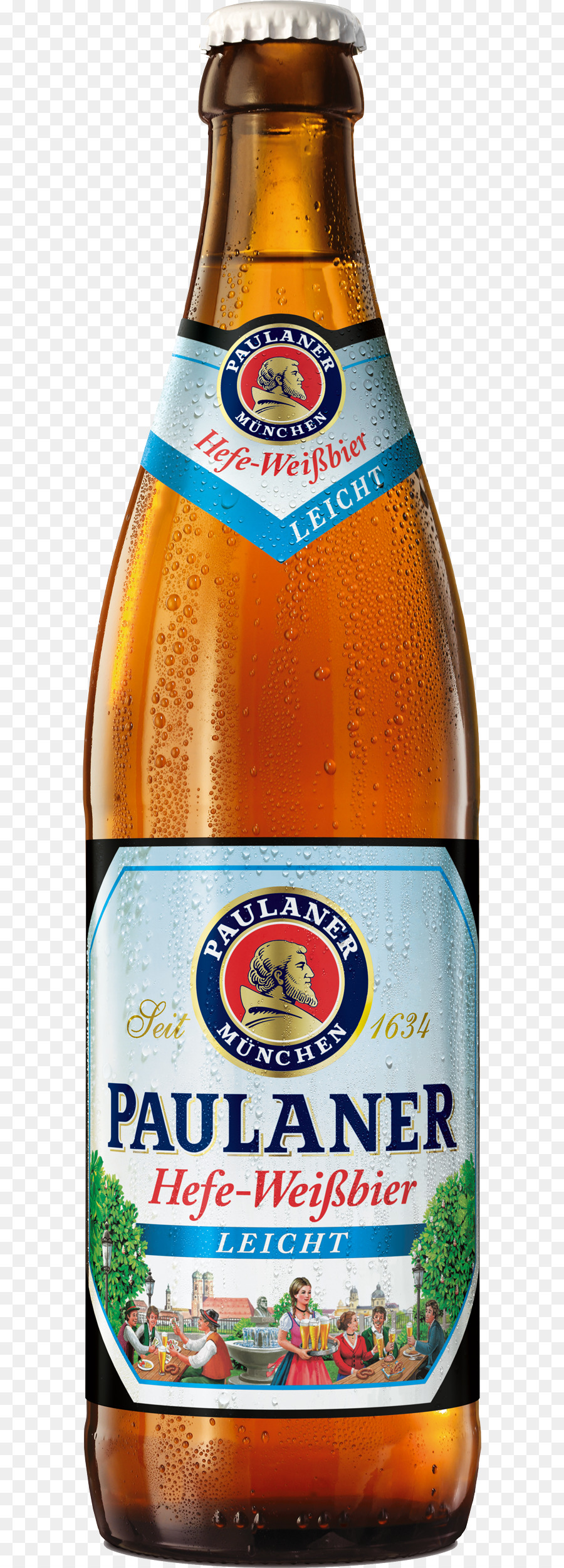 Бутылка Paulaner Hefe Weißbier，пиво PNG