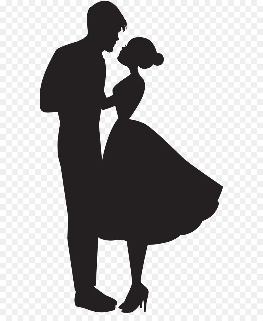 Silueta De Pareja Bailando，Bailar PNG