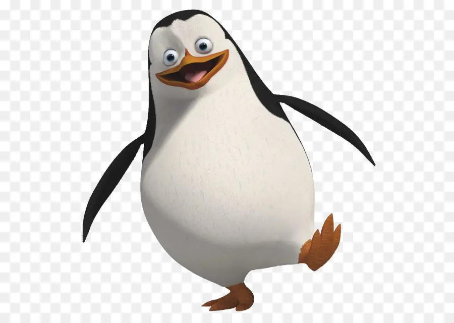 Pingüino De Dibujos Animados，En Blanco Y Negro PNG