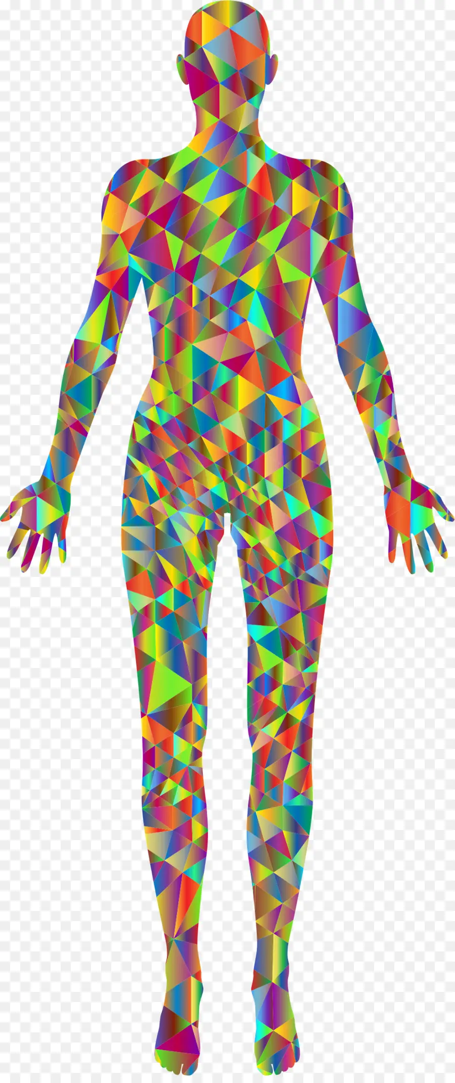 Colorida Silueta Humana，Geométrico PNG