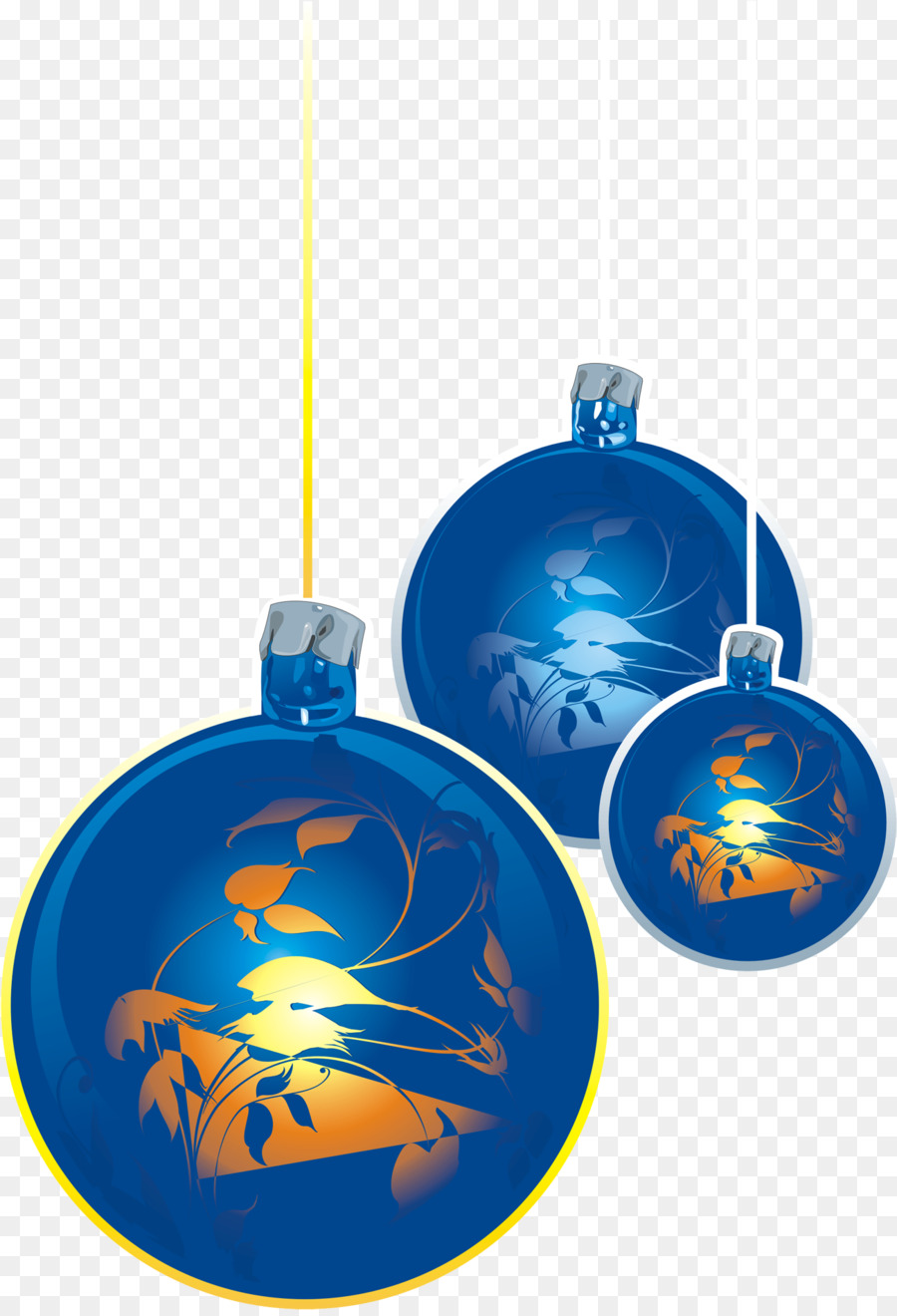 Adornos Navideños，Azul PNG