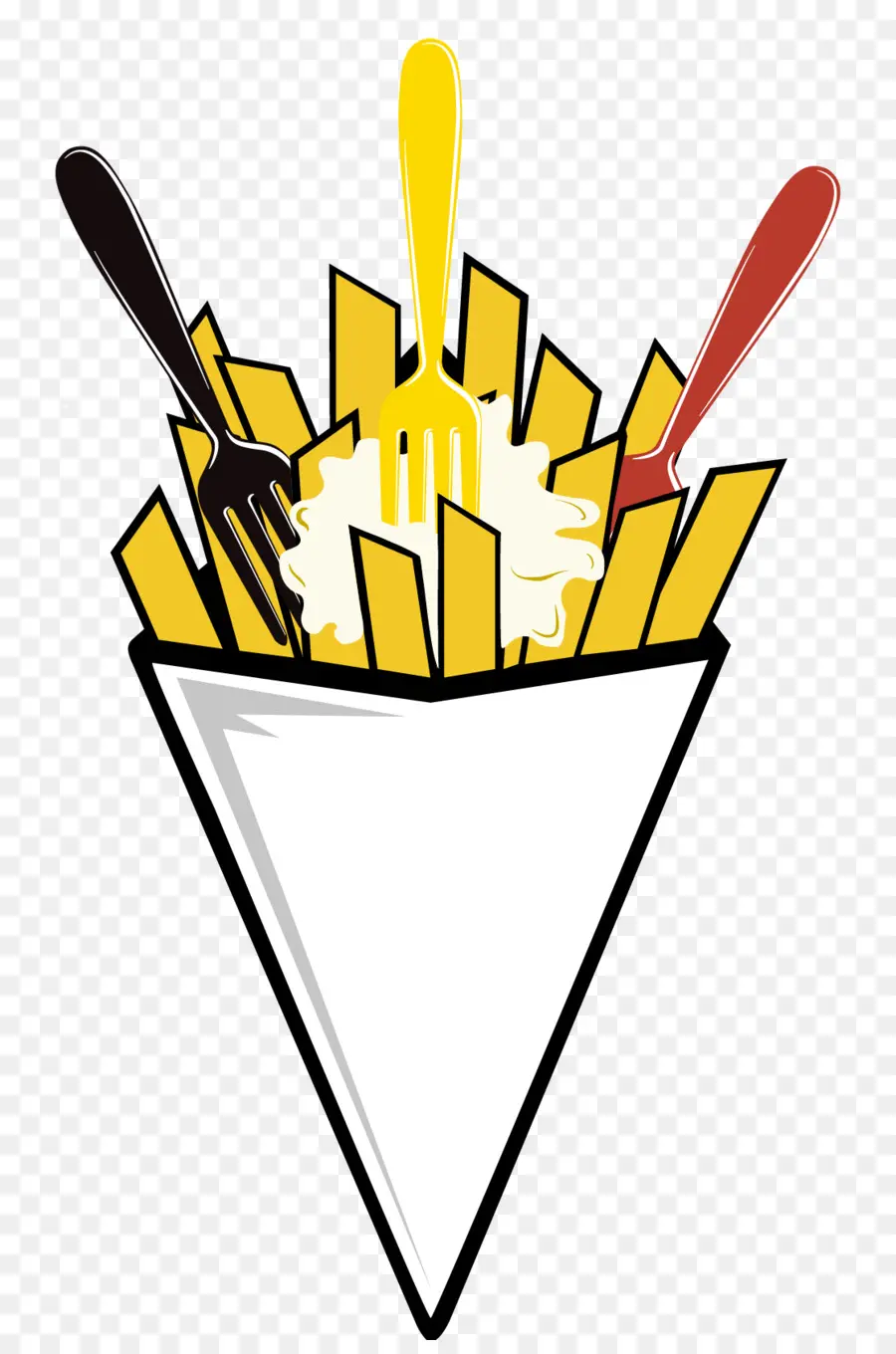 Papas Fritas，Horquillas PNG