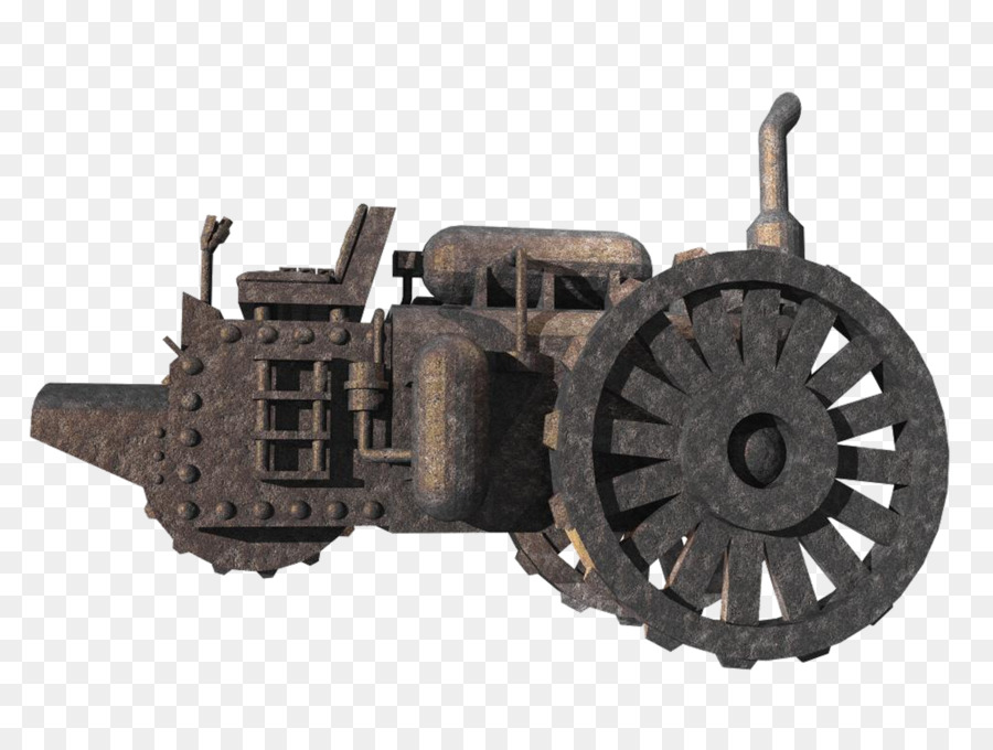 Tractor Oxidado，Viejo PNG