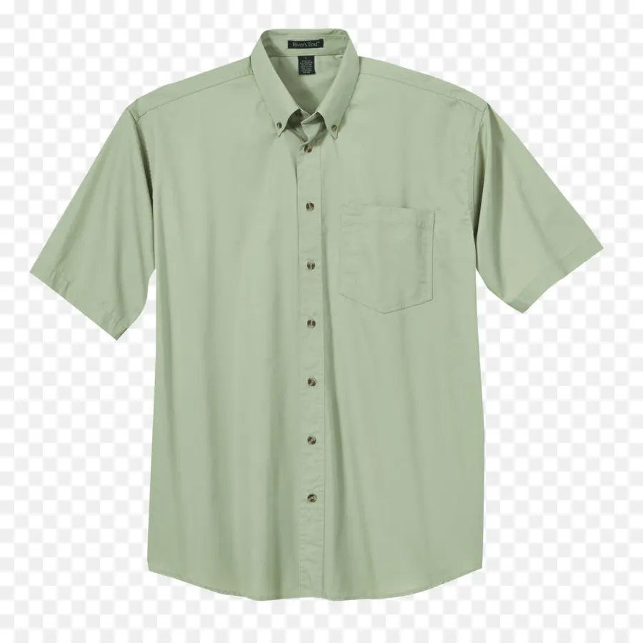 Camisa Verde，Manga Corta PNG