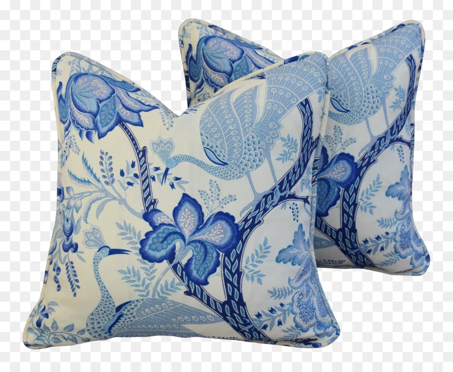 Almohadas Azules，Floral PNG