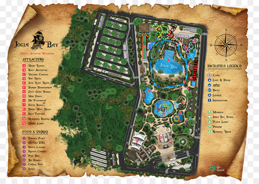 Mapa Del Parque Temático，Atracciones PNG