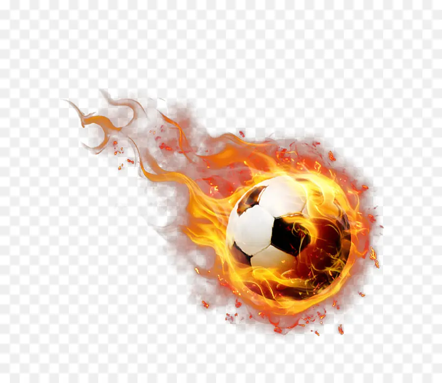 Balón De Fútbol En Llamas，Balón De Fútbol PNG