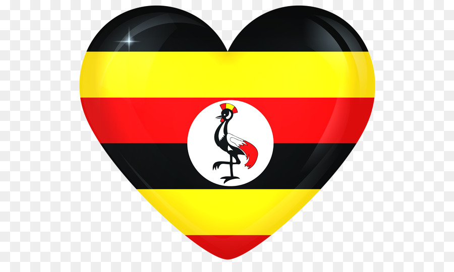 Corazón Con Bandera De Uganda，Amar PNG