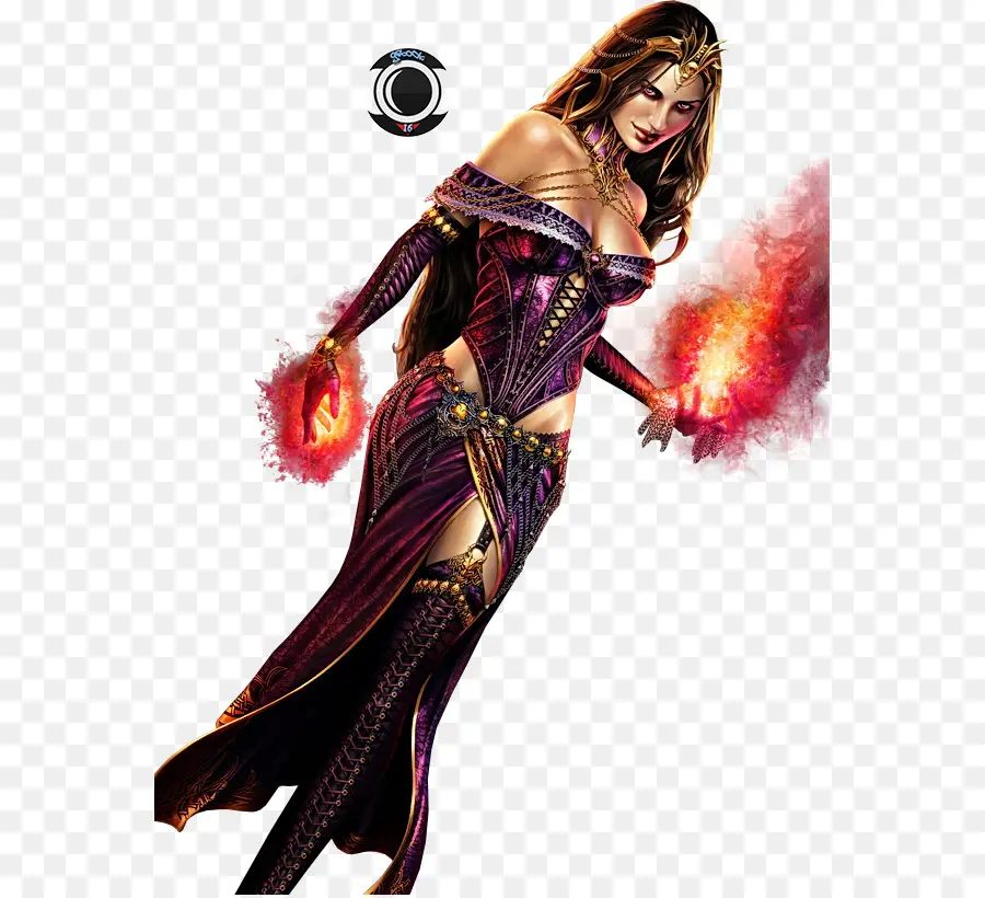 Mujer De Fantasía，Magia PNG