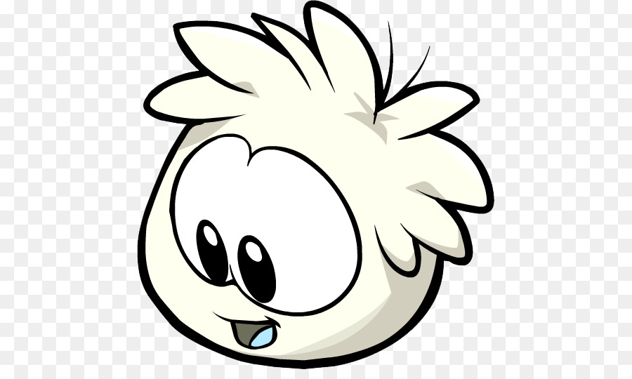 Personaje De Dibujos Animados Blanco Esponjoso，Lindo PNG