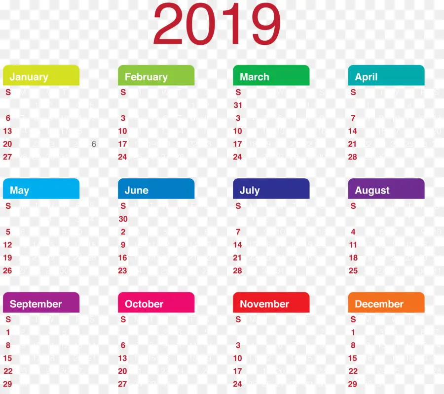 Calendario，2018 PNG