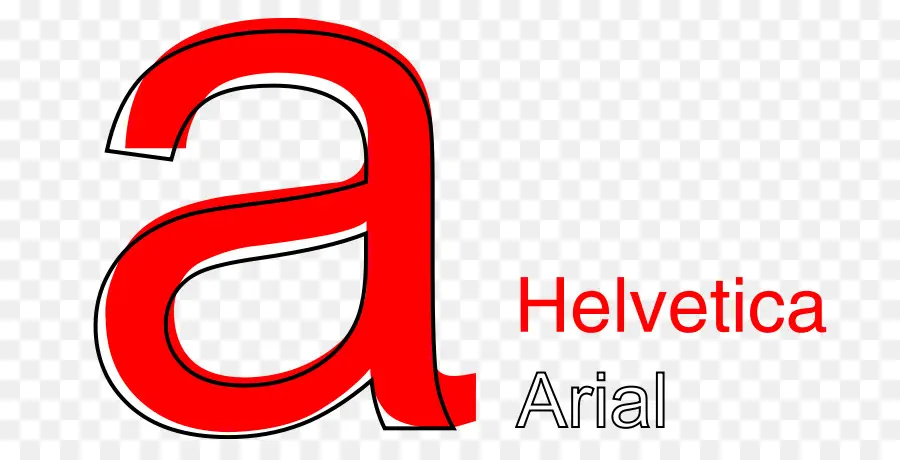 Helvética Arial，Fuente PNG